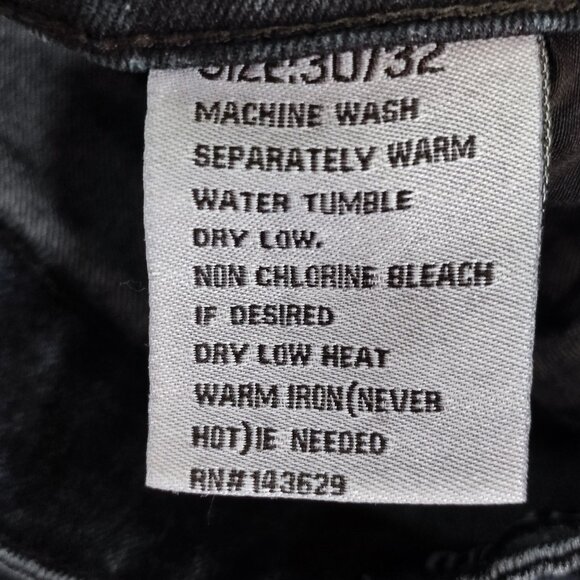 Encrypted jeans moto style indigo blue factory distressed men's size 30X32 - Picture 6 of 14